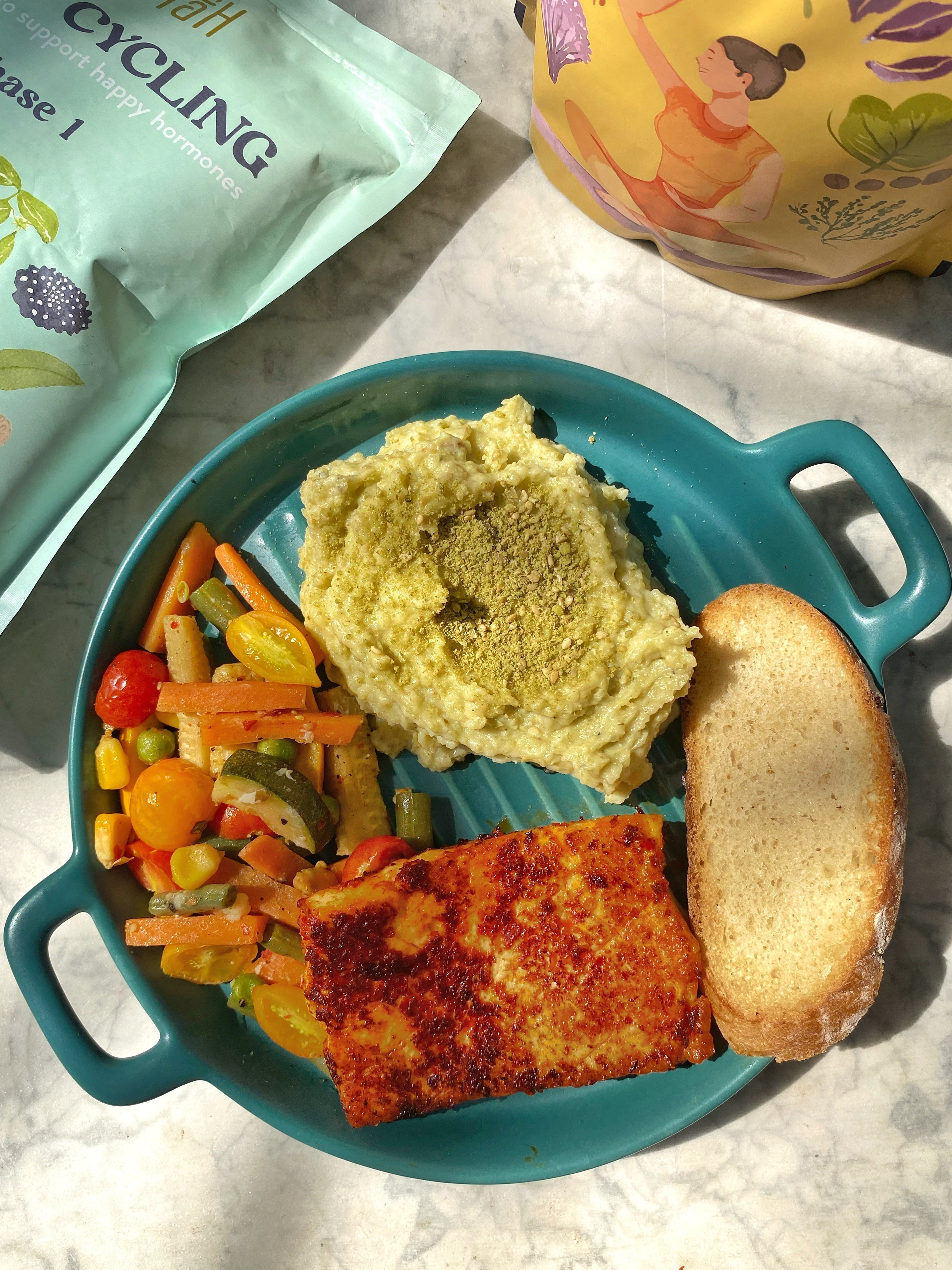 Comforting Paneer Steak & Veggie Mash Meal